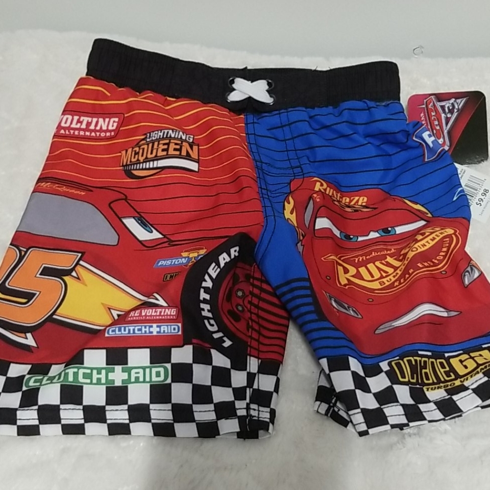 Cars swim trunks. Boys size xs 4/5